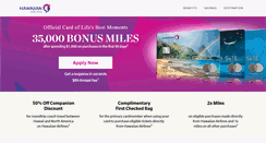 Desktop Screenshot of hawaiianairlinescard.com